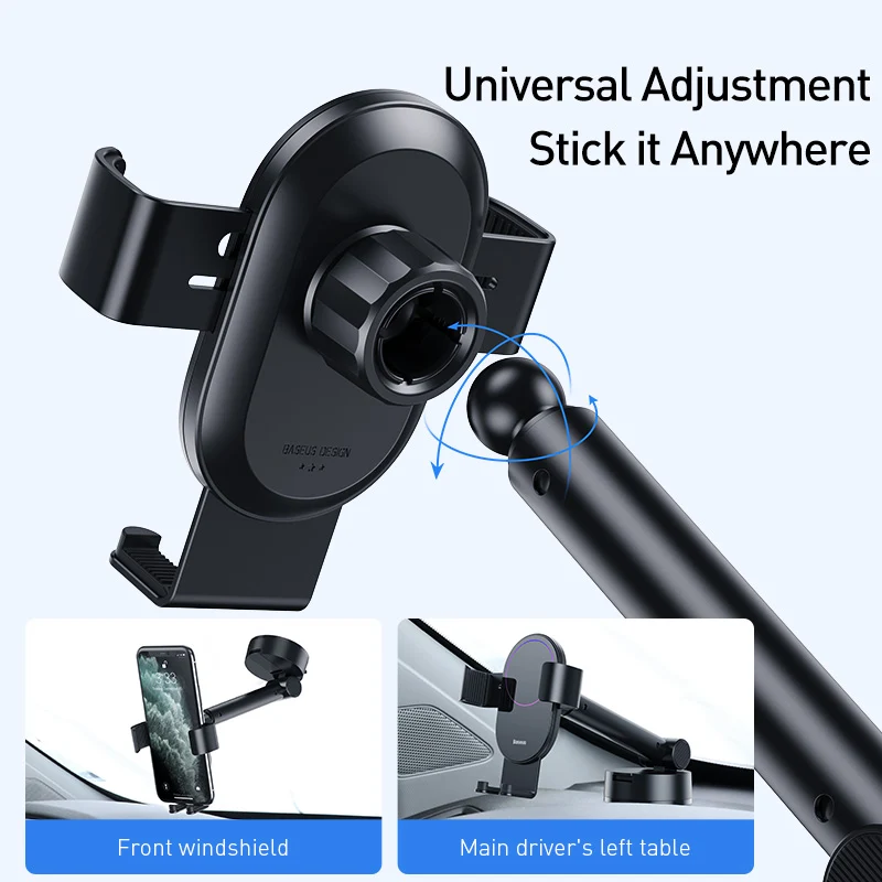 Baseus Simplism Gravity Car Mount Holder with Suction Base Black
