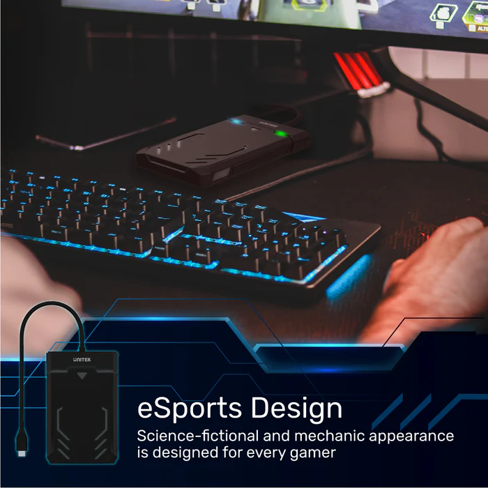 Unitek DiskGuard Raiden USB-C to SATA6G 2.5'' HDD/SSD Enclosure Y-3036A