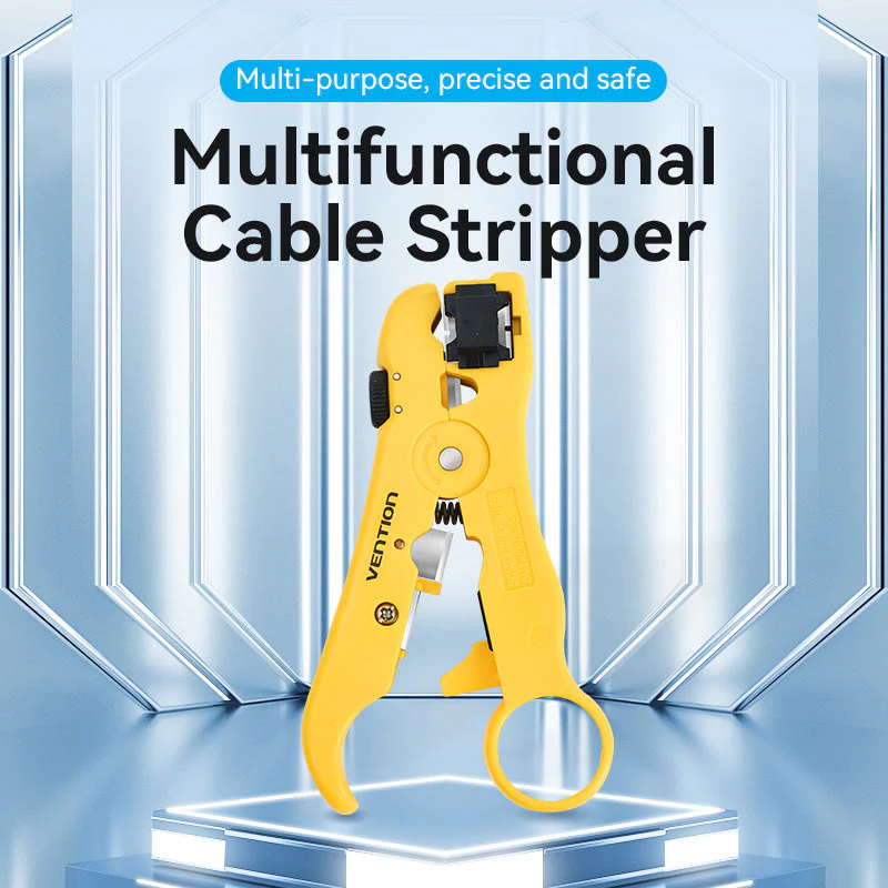 Vention NETWORK Tool Coaxial Cable Stripper KEBY0 Yellow