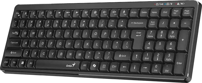 Genius Keyboard Wireless & BT Retro Typewriter Keycaps LuxeMate Q7100BT