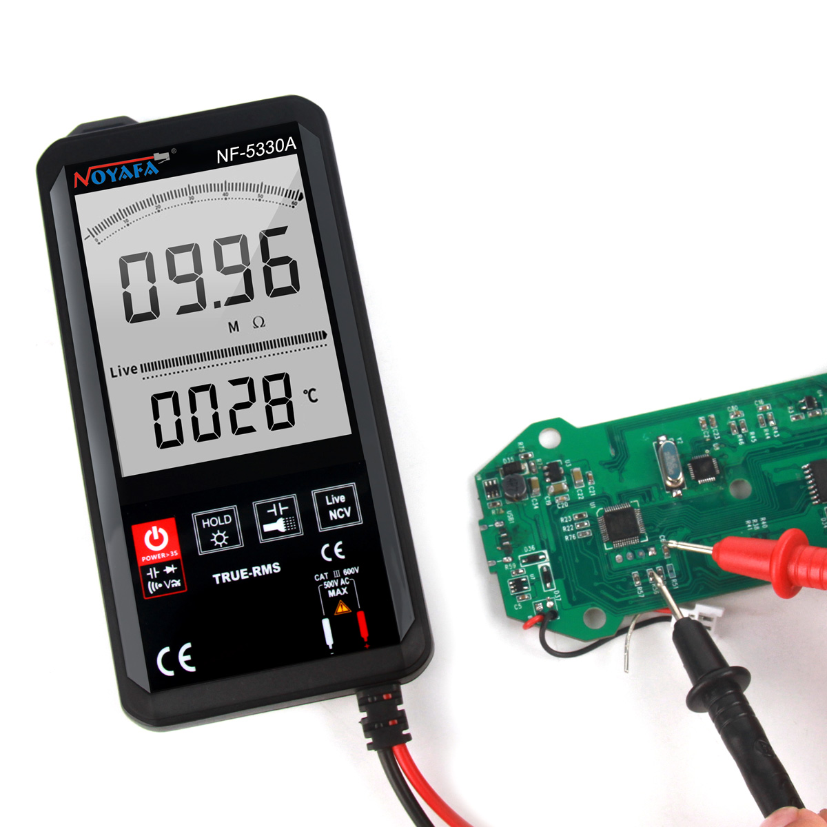 Noyafa Digital Multimeter for AC/DC Voltage, Current, Resistance and Continuity Testing NF-5330A