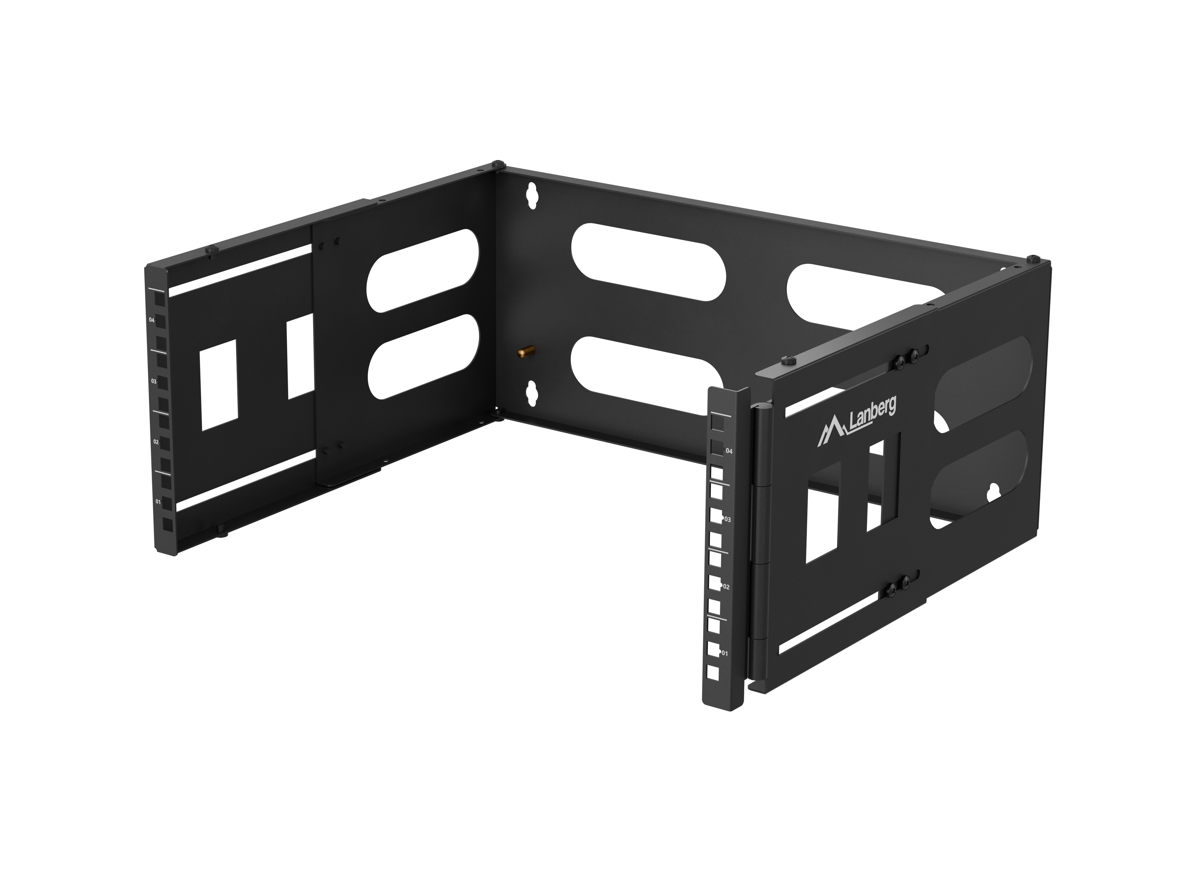 Lanberg Rack Wall Mount Folding Bracket 19" 4U 497X400/240 Black FB01-5404-10B