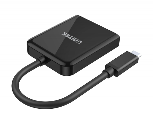 Unitek V1408A Type-C To Dual HDMI 4K 60Hz MST Adapter Black