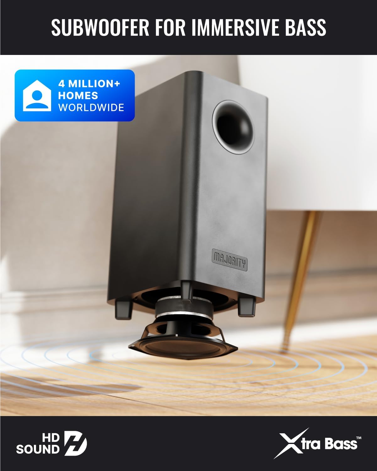Majority Soundbar BOWFELL HALO DOLBY 5.1 230W Wired Sub & 2 Satellite Speakers
