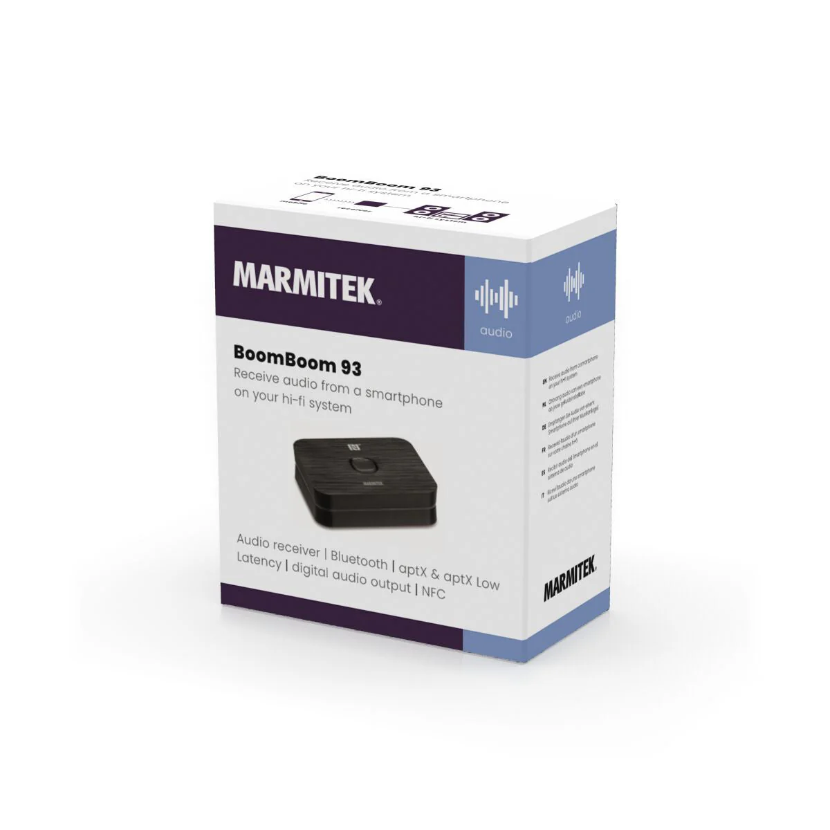 Marmitek BoomBoom 93 Bluetooth Receiver Multipair AptX NFC Optical port