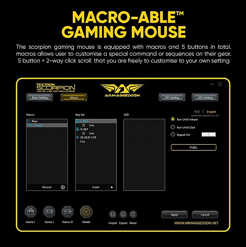 Armaggeddon Scorpion 7 Pro-Gaming Mouse with Free Mousemat