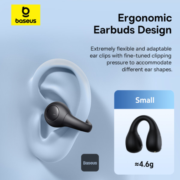 Baseus Headphones Open Ear AirGo 1 Ring Black