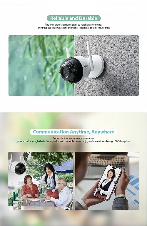 Dahua IP 4.0MP 2.8mm Wifi Bullet Dual Illumination F4C-PV
