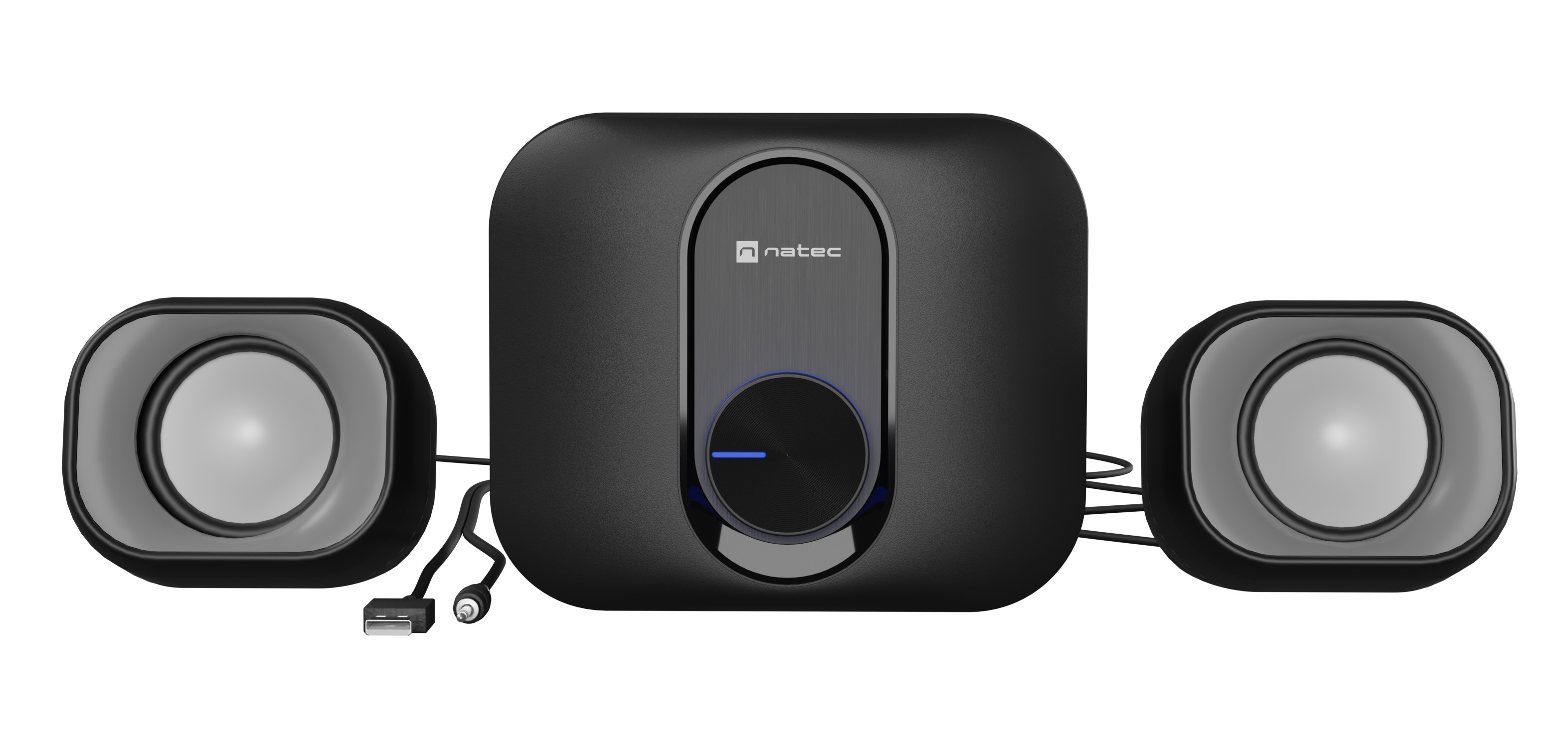 Natec PC Speakers 2.1 USB Powered 3.5mm 11W RMS Black PUG