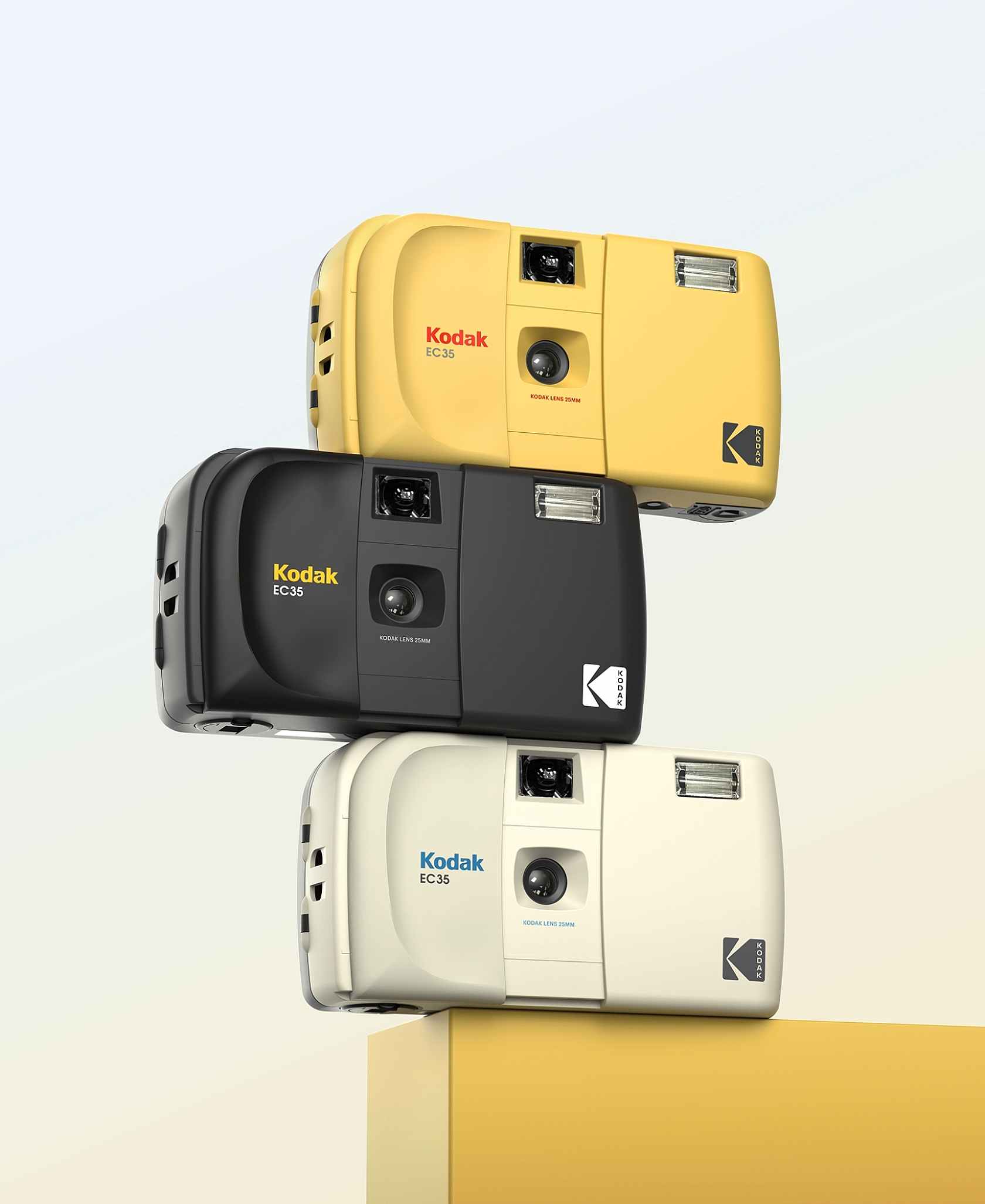 Kodak Camera Analogue Film EC35 Built-in Flash Butter Yellow