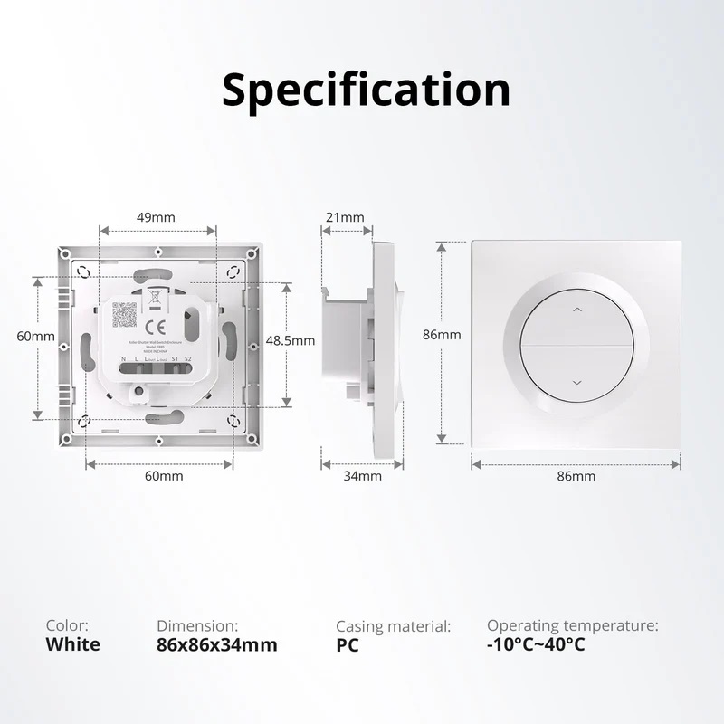 Sonoff WiFi Smart Switch Enclosure for MINI-RBS