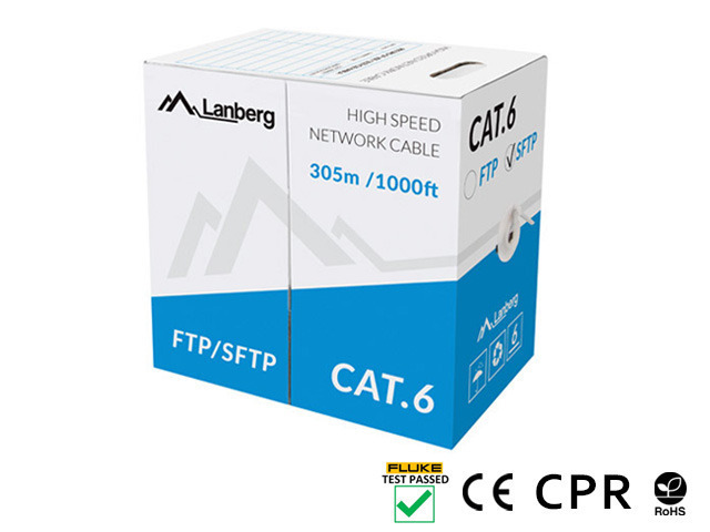 Lanberg SFTP Pure Copper CAT6 Cable CPR AWG23 305m