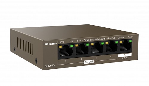 IP-COM 5-Port Gigabit PoE In Switch with 4 PoE Output 30W G1105PD