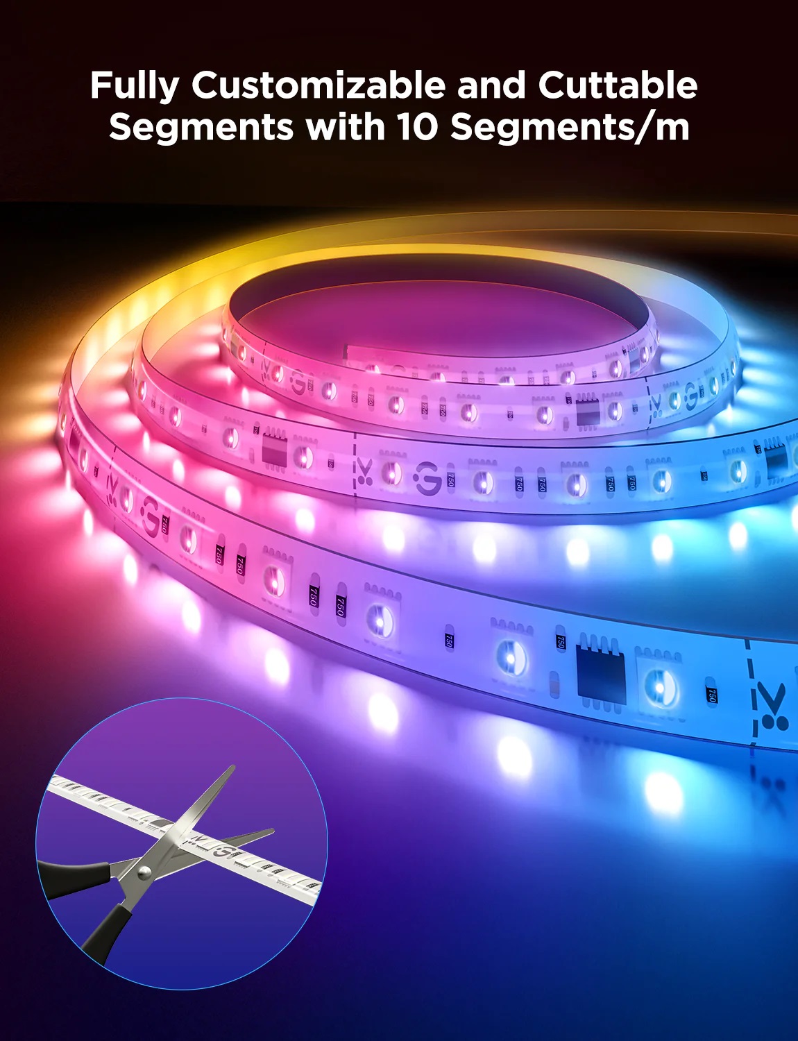 Govee LED Light Strip RGBICWW Smart WiFi & BT w/Protective Coating 5m (Matter) H61F5