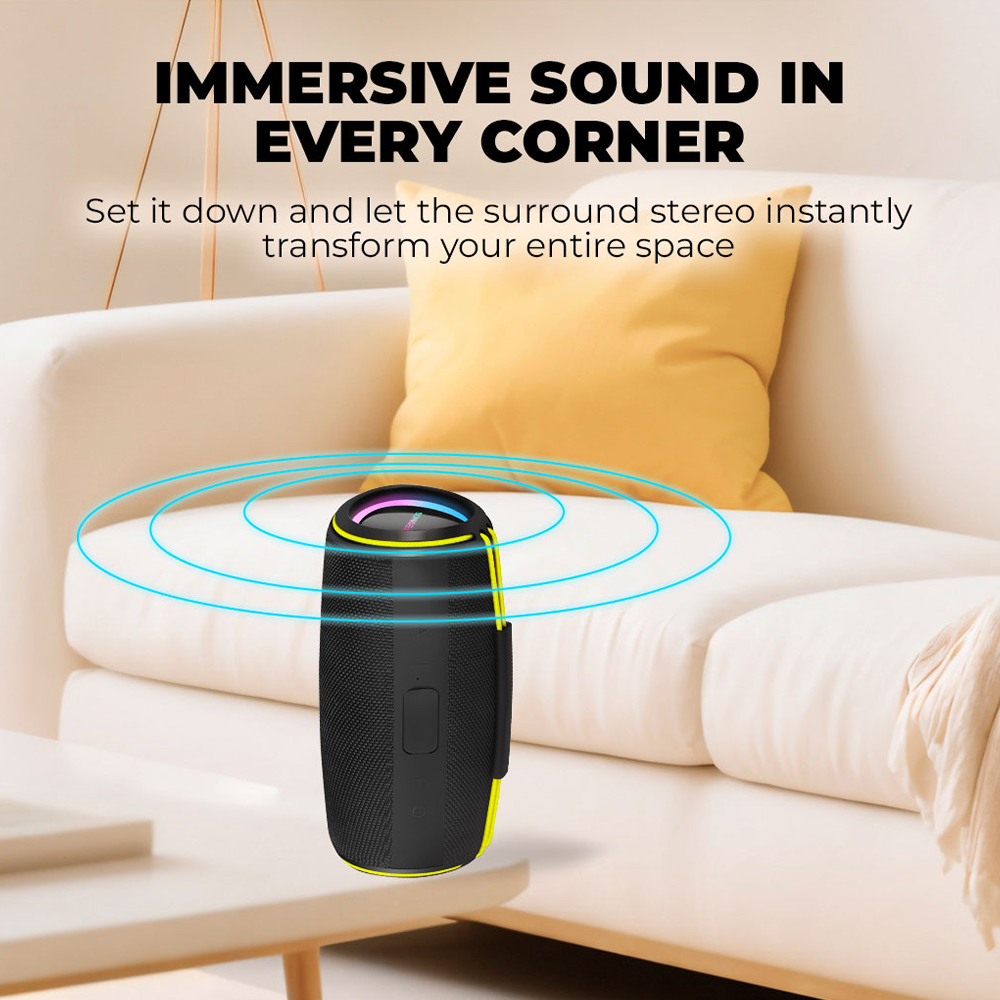 SonicGear Portable Speaker TWS BT/USB/FM/RGB IPX5 30W SONICGO! BOOM 6