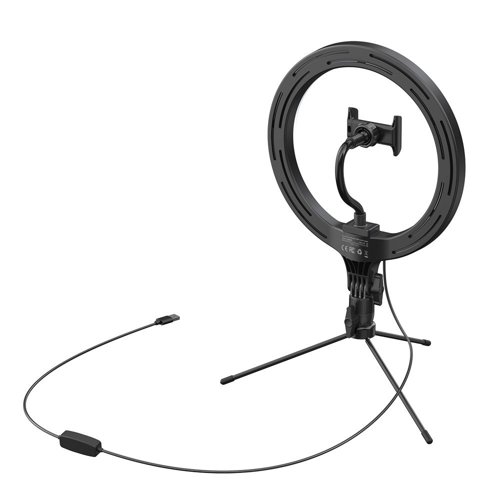 Baseus Photographic Lamp 10” Ring Flash LED Ring For Smartphone For Selfie Photos (YouTube, TikTok) + Mini Tripod Black