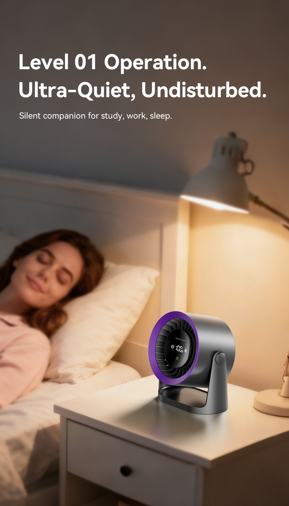 Vention Air Circulation Fan Desktop with Display & Wall Mount PBIH0