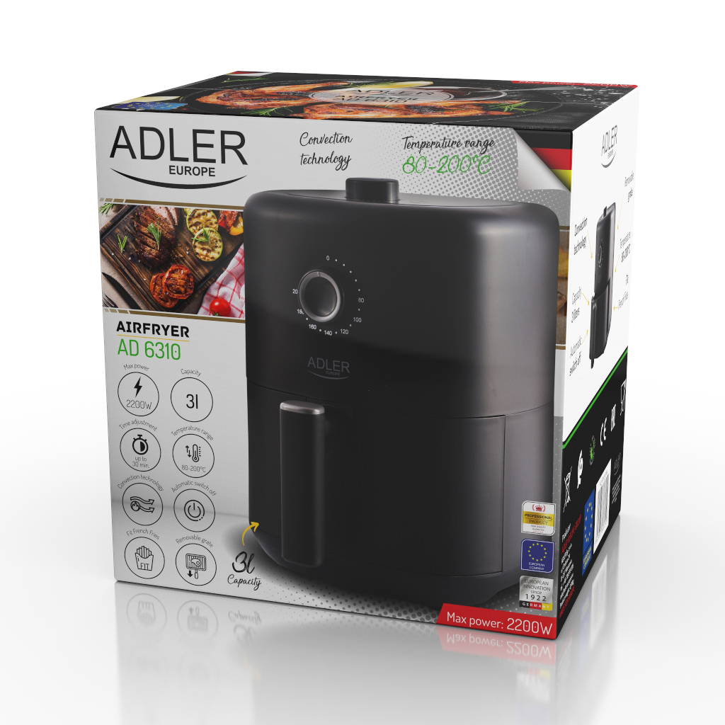 Adler AD6310 Airfryer 3.0 Litres