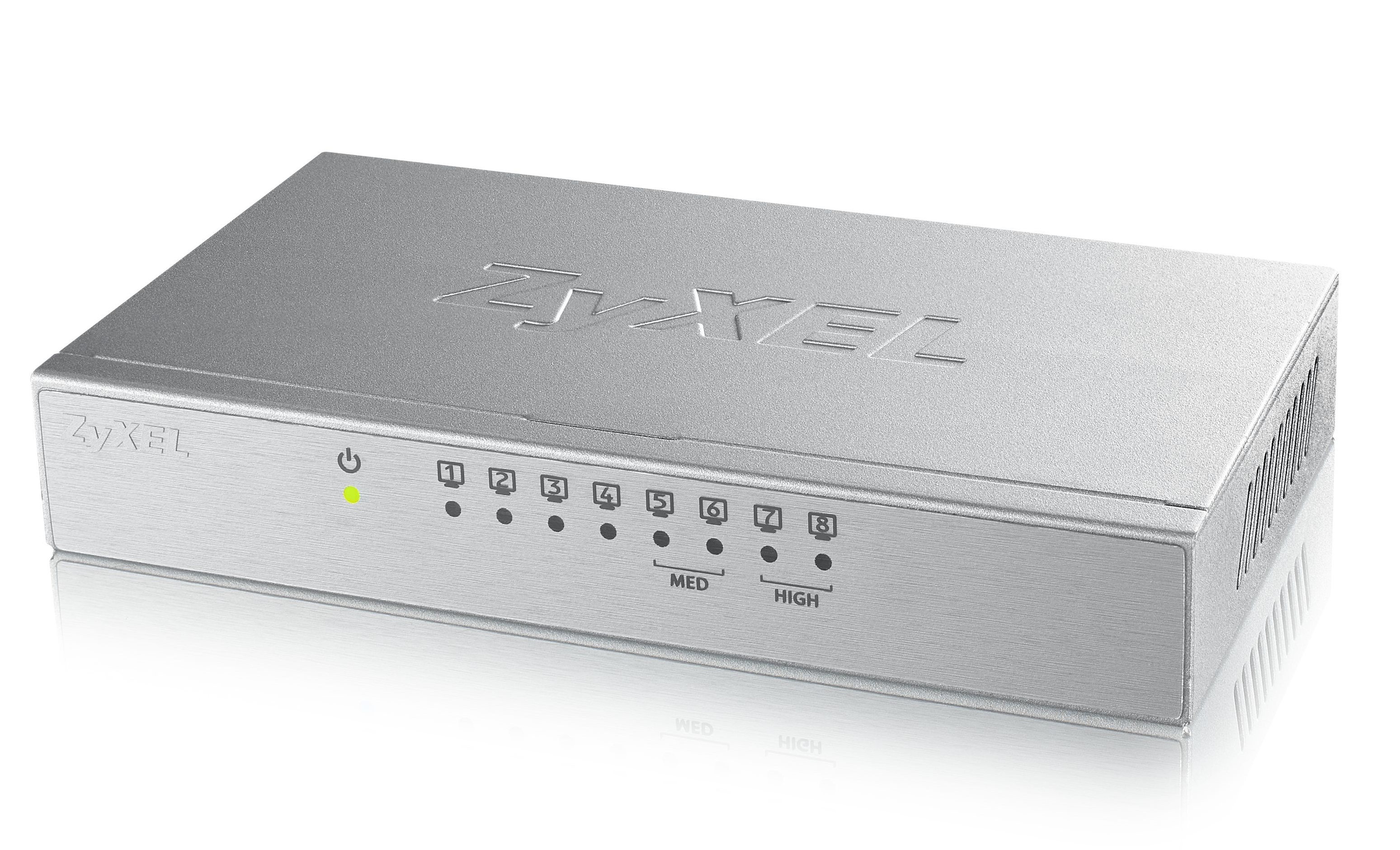 Zyxel 8-Port Gigabit Ethernet Switch with QoS Metal UK Plug GS-108BV3