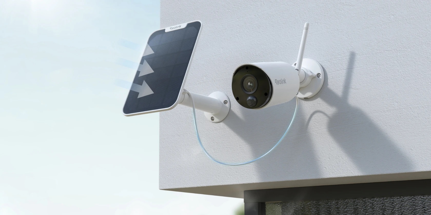 Reolink Hard Bundle 3MP ARGUS Eco (B320) Outdoor Battery Camera White + 3W Solar Panel