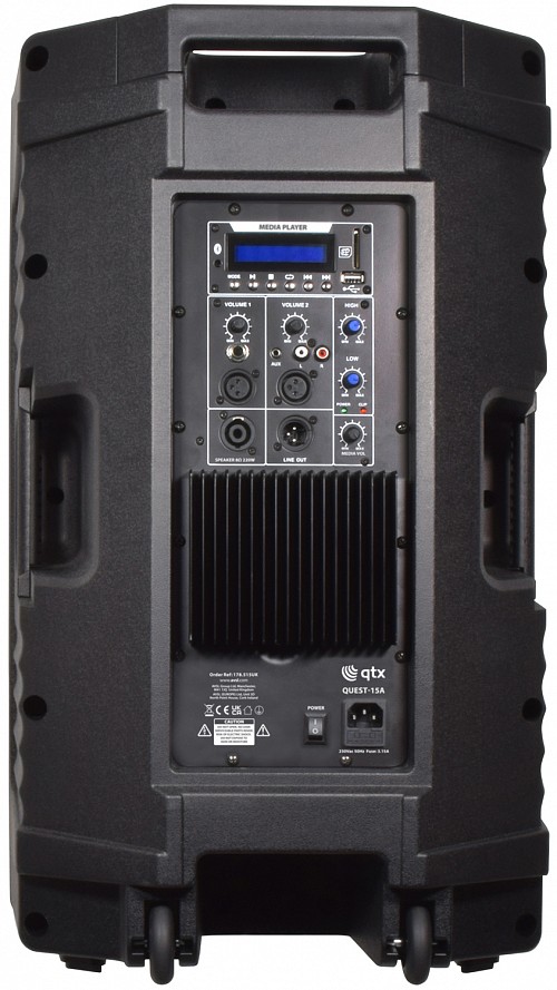 QTX QUEST-15A Active Speaker BT/USB/FM 880W 178.515UK