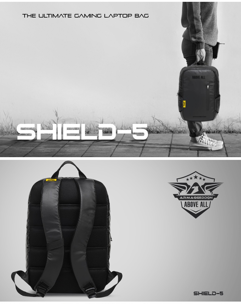 Armaggeddon SHIELD 5 Anti-Theft Gaming Bag Black