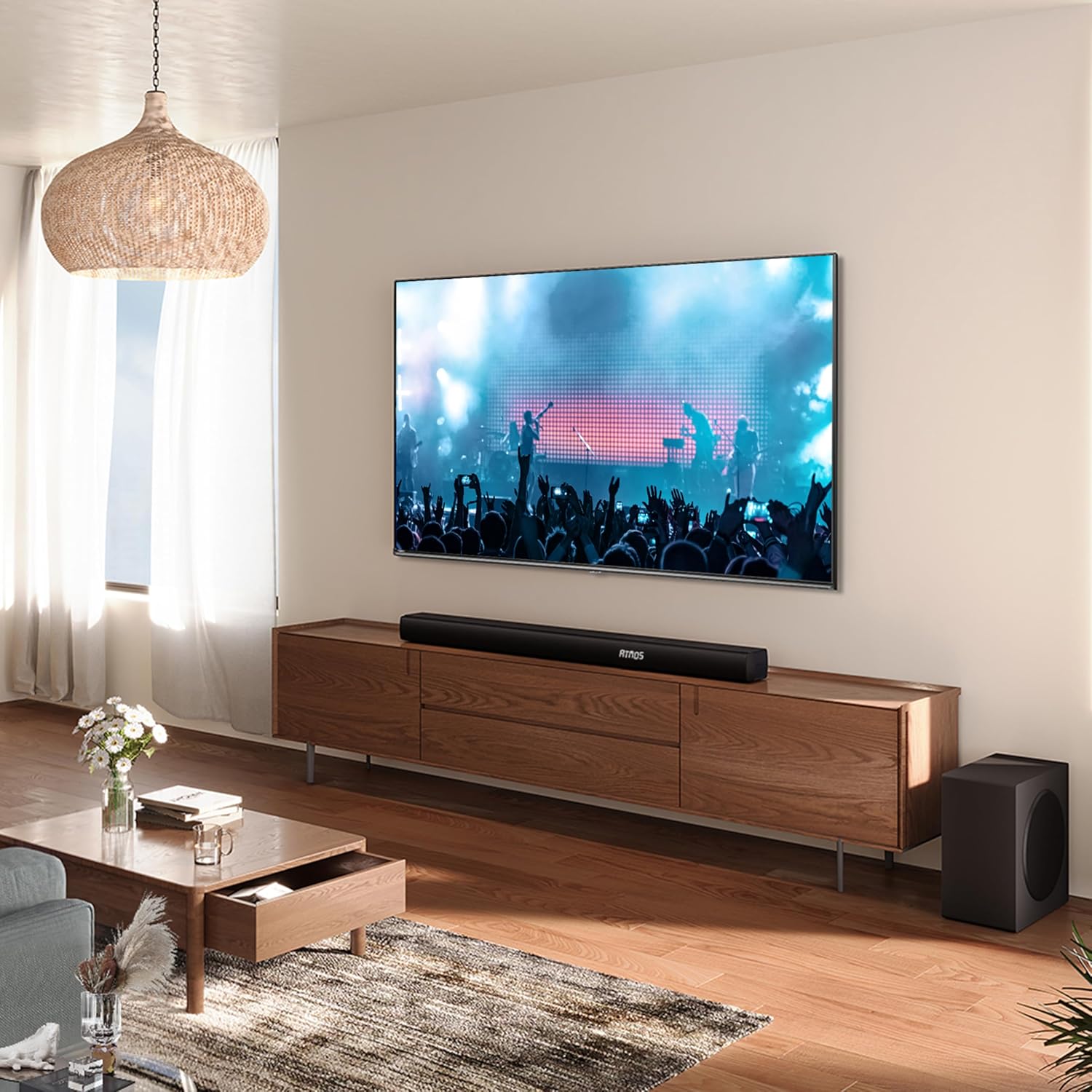 Hisense SoundbarAX3100Q ,3.1Ch, 500W with Wireless Subwoofer, Dolby Atmos