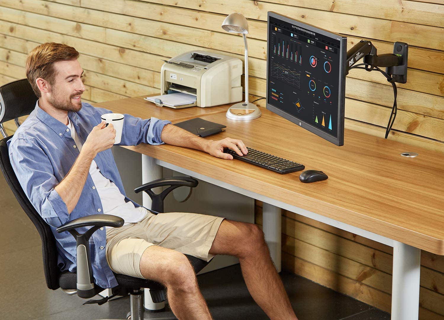 NBMounts F150v2 TV/Monitor Wall Mount Dual Arms 10x10