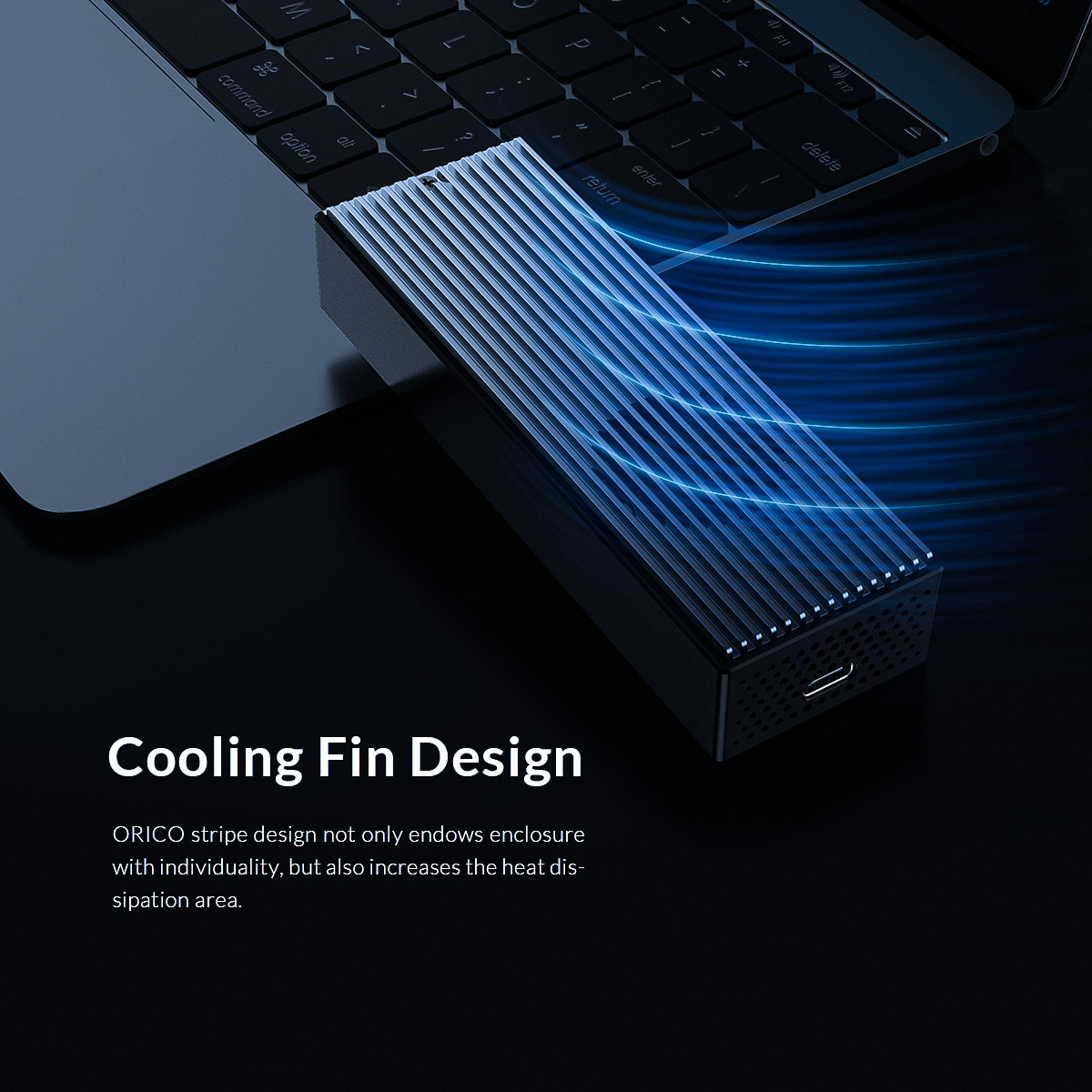 Orico USB-C 3.2 M2 NVME SSD Aluminum Enclosure Black M2PVC3-G20