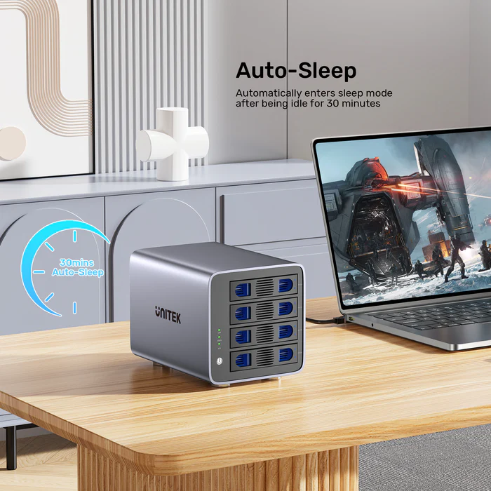 Unitek 4-Bay External SATA 2.5/3.5 HDD/SSD Enclosure with RAID USB-A S1301A