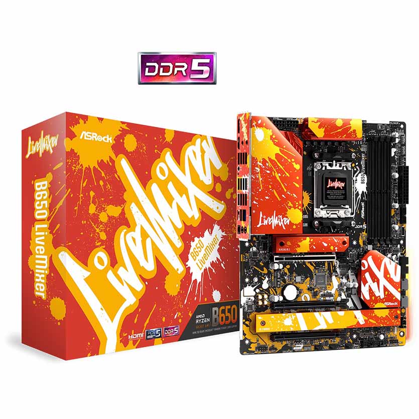 B650 LIVEMIXER AMD AM5 7000 SERIES MOTHERBOARD ATX ASROCK