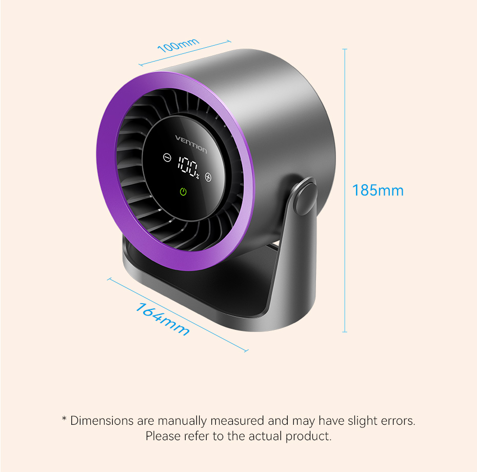 Vention Air Circulation Fan Desktop with Display & Wall Mount PBIH0
