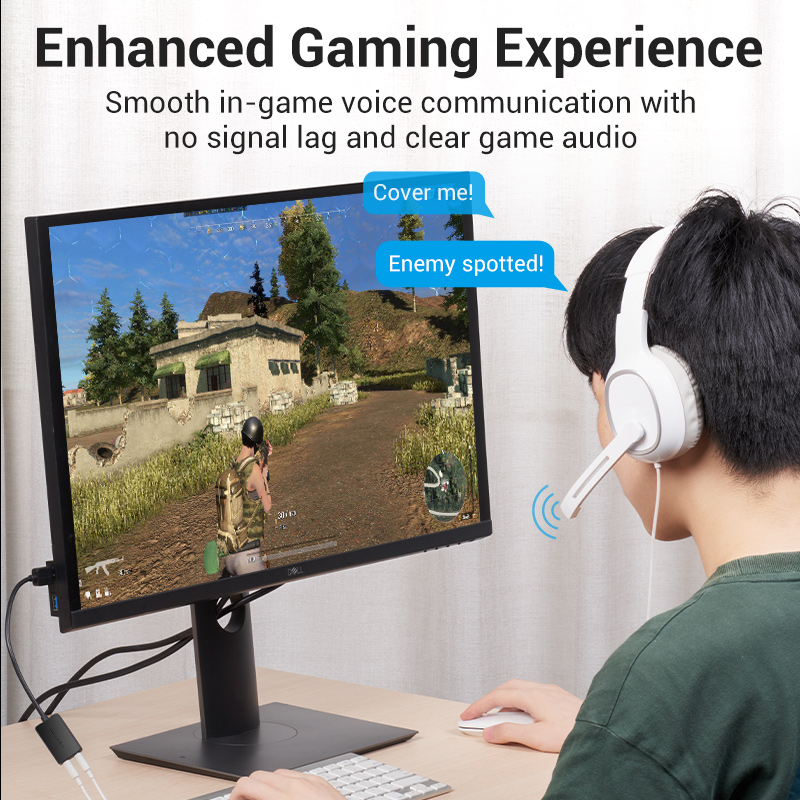 Vention AUDIO CONVERTER USB-A to 2x3.5mm 1.0m Cable CDYBF