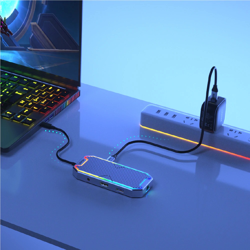 Unitek USB-C Hub USB3.2 RGB HDMI/Gb/Audio/PD100W D1029A