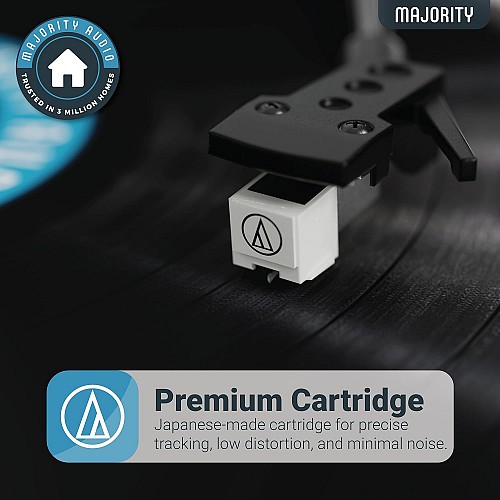 Majority Turntable MOTO Audio Technica Cartridge Digital Record, Cut & BT