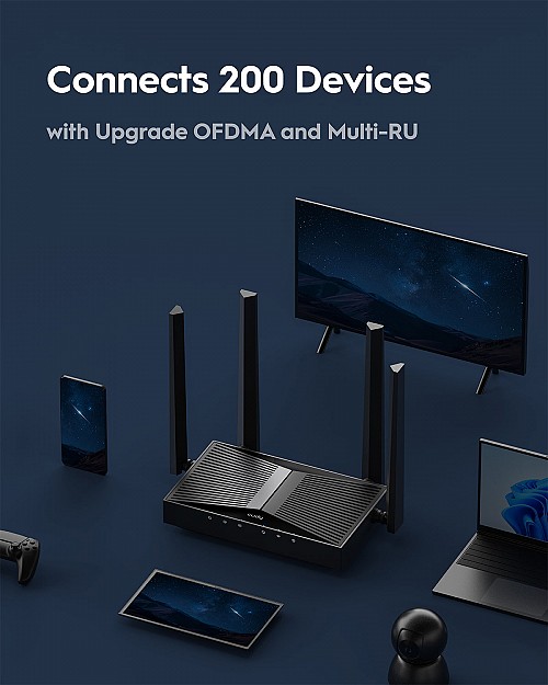 Cudy Router BE3600 Dual Band 2.5G Wi-Fi 7 Mesh VPN WR3600H