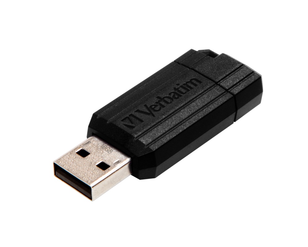 Verbatim USB Drive 2.0 Pinstripe 64GB Black