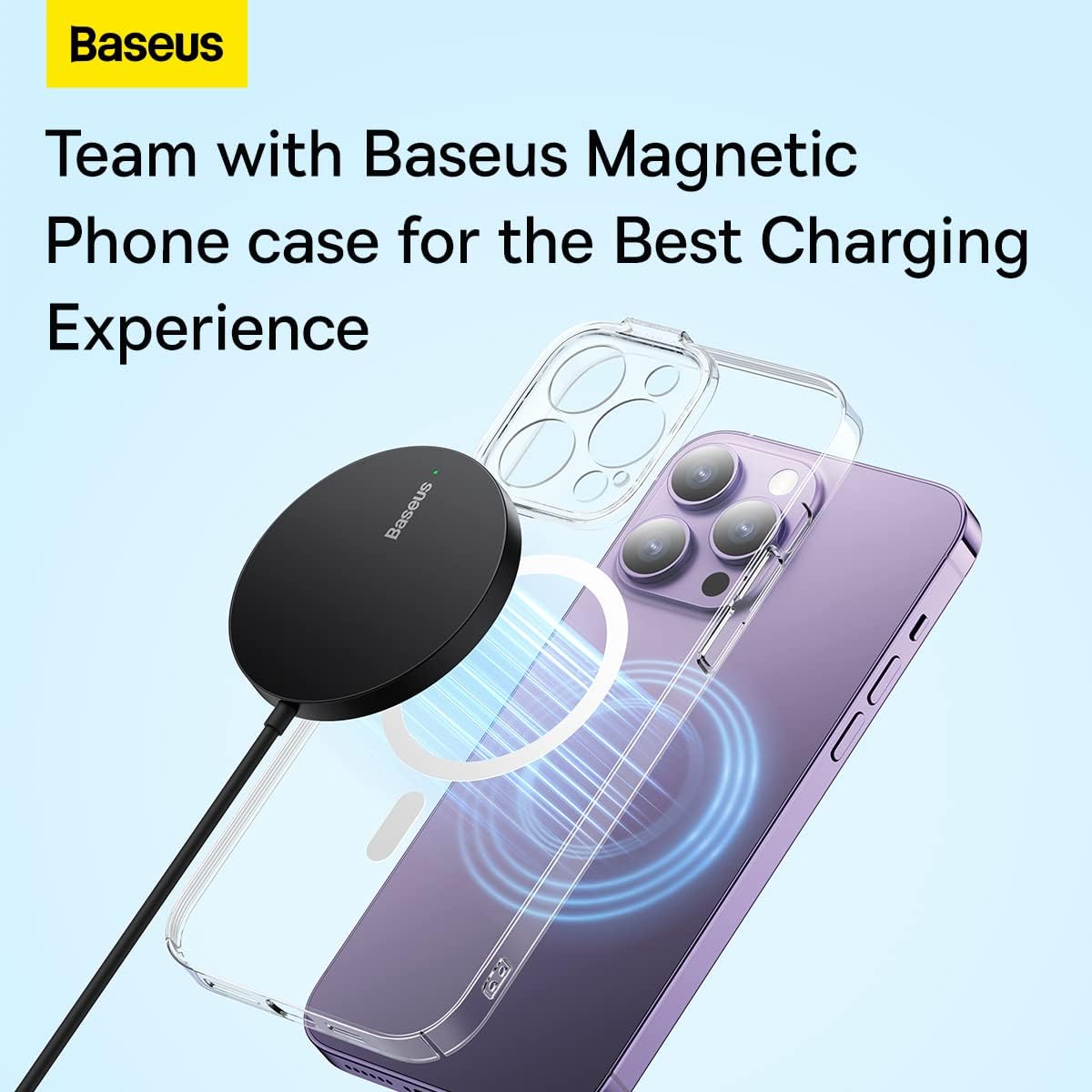 Baseus Charger Desktop Wireless 15W Magnetic Simple Mini3 Black