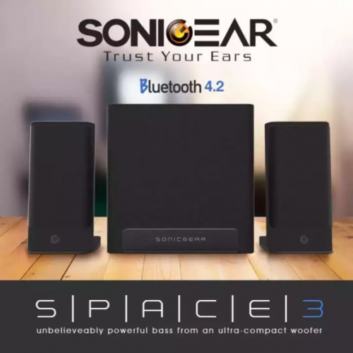 SonicGear Space3 2.1 Hi-Fi BT/USB/FM Speakers 40W