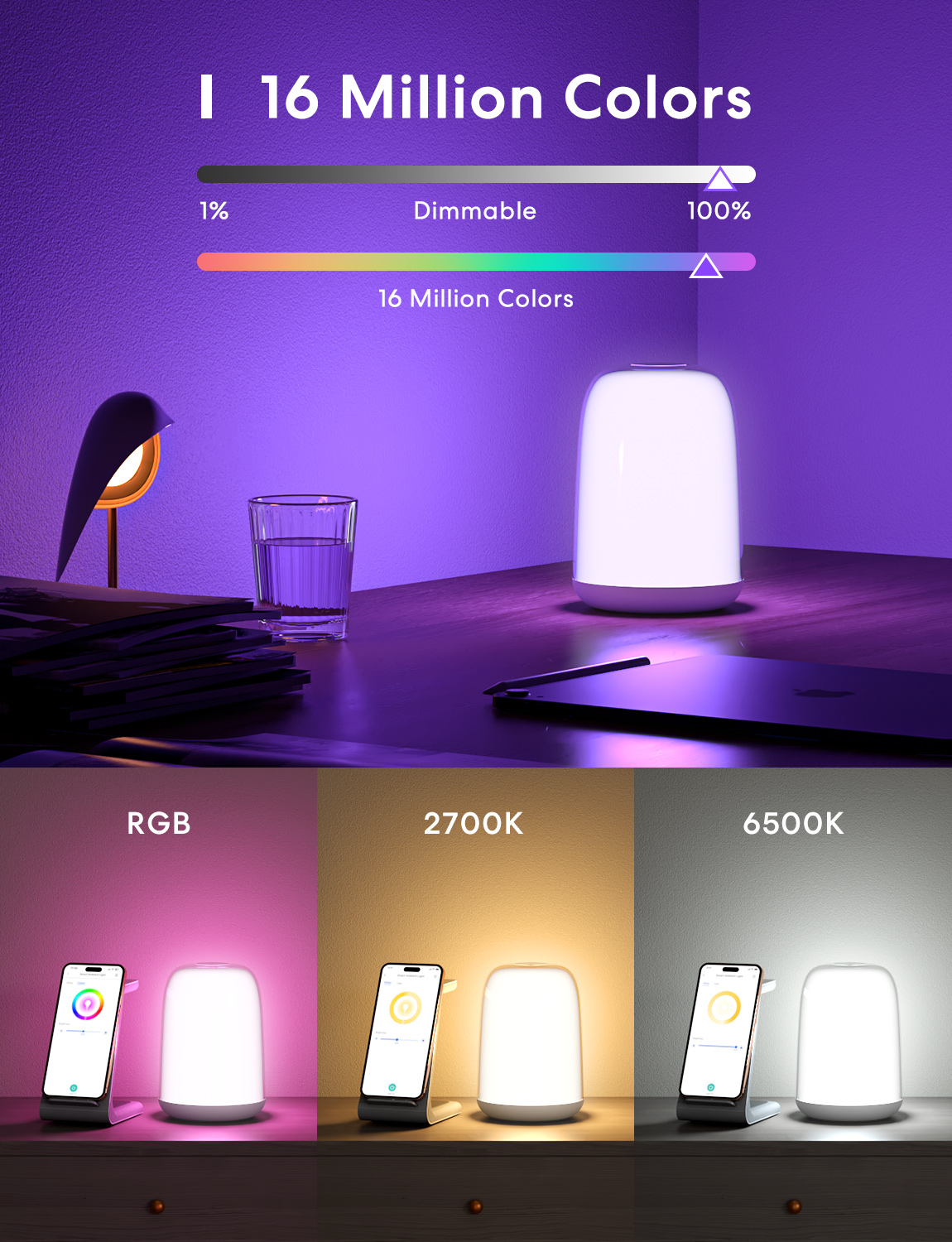 Meross Homekit Smart Wi-Fi Ambient Light MSL430JHK-EU