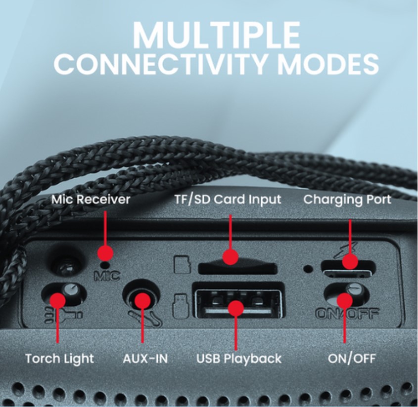 SonicGear SONICGO! RDO30-X Portable BT/FM/USB Speaker Black