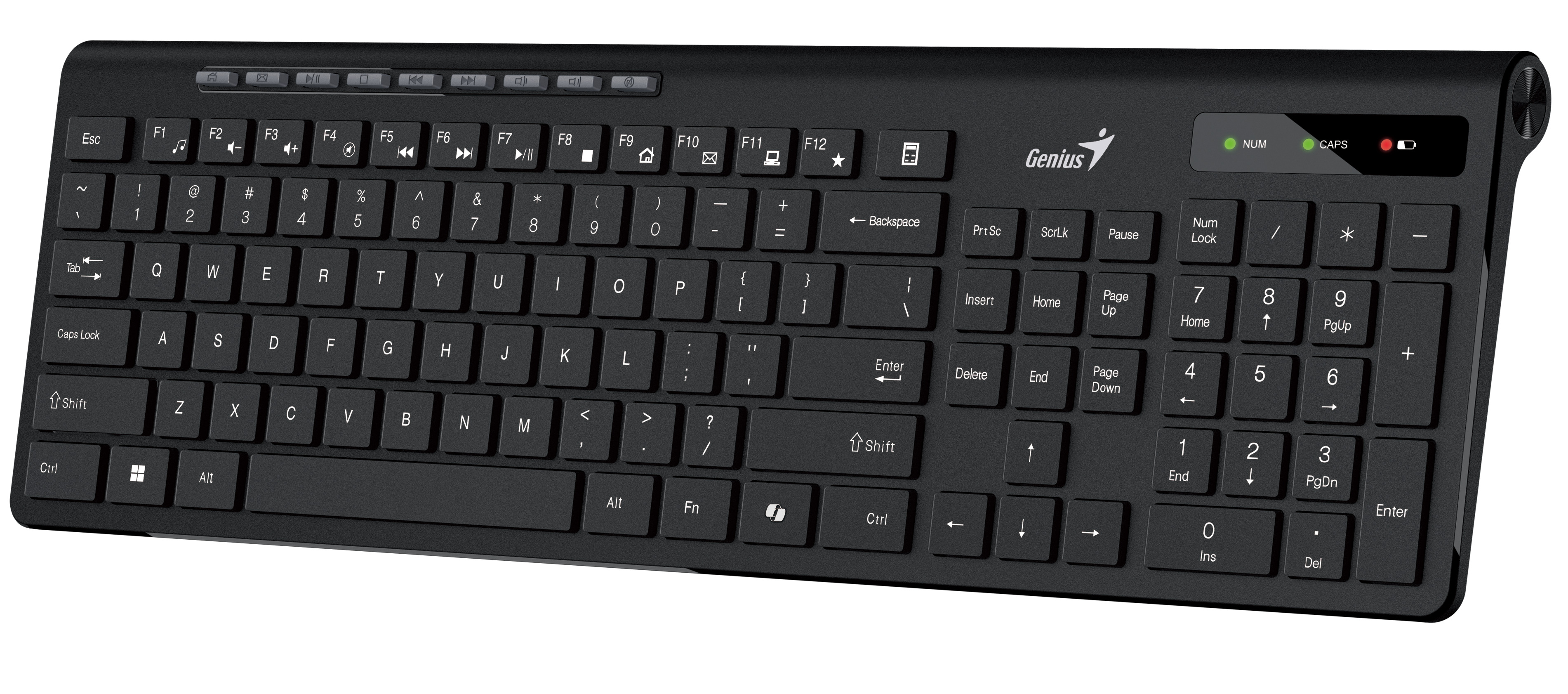 Genius Keyboard Wireless AI Chocolate Keys + 8 Hot Keys SlimStar 7230 English