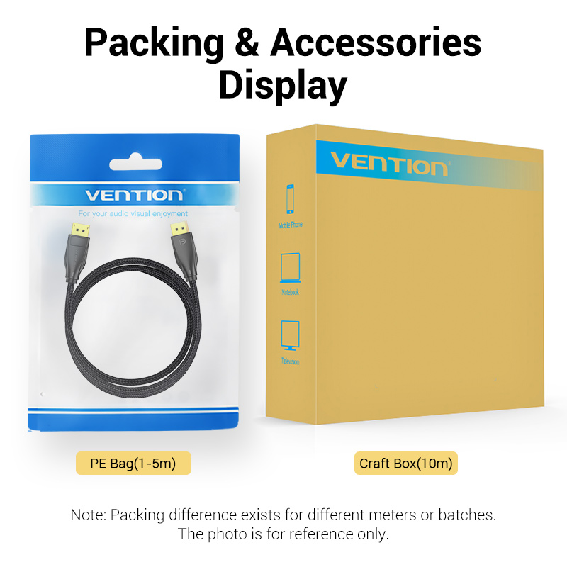 Vention DisplayPort Cable DP1.4 8K60Hz Braided 1.5m HCCBG