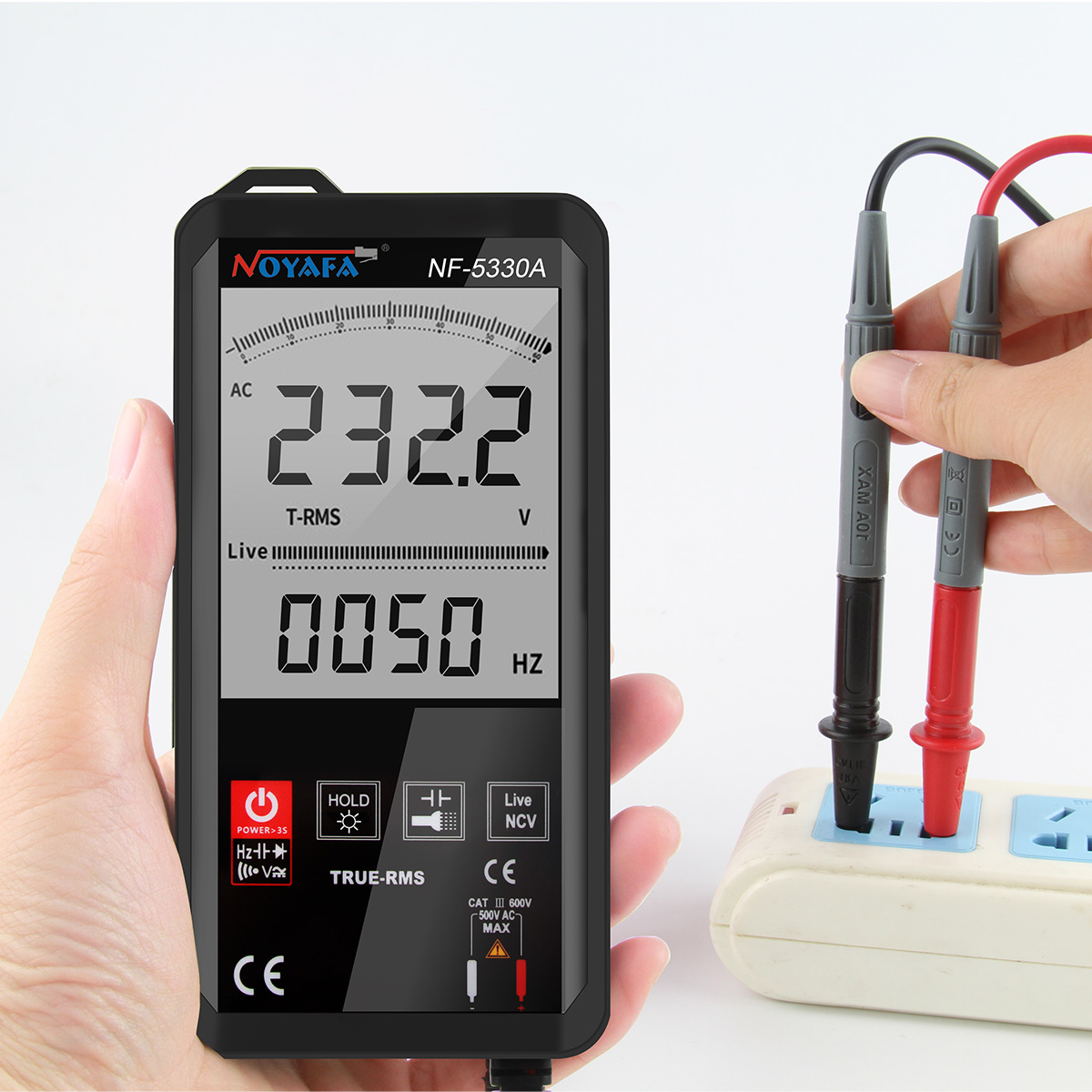 Noyafa Digital Multimeter for AC/DC Voltage, Current, Resistance and Continuity Testing NF-5330A