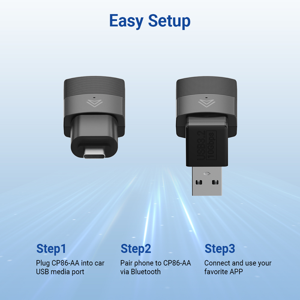 MINIX CAR Wired to Wireless Android Auto USB Dongle CP86-AA