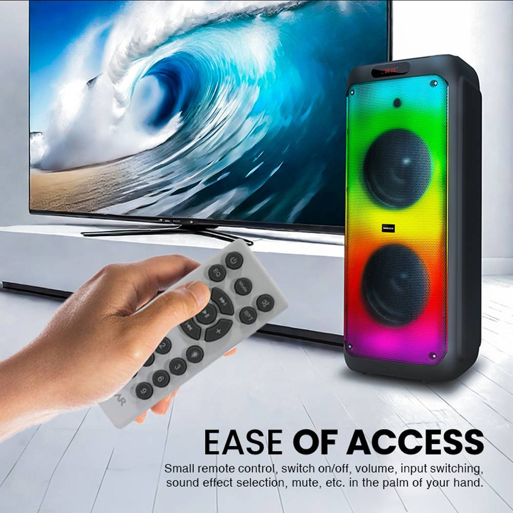 SonicGear AudioXPro1200HD 2 x 12'' Portable Karaoke Speaker with 2 x Wireless Microphones