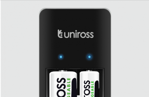 Uniross UCU001 USB Compact Mini Charger with 2x AA 1000 Batteries