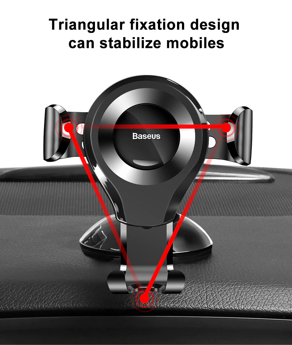 Baseus SUYL-XP0S Osculum Type Gravity Car Mount Black