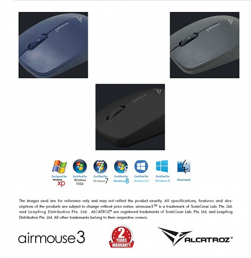 Alcatroz Airmouse3 Wireless Mouse Blue