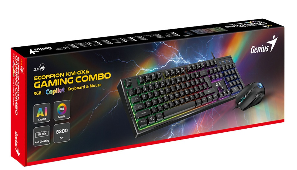 Genius Gaming Combo Mouse & Keyboard Set Scorpion KM-GX6